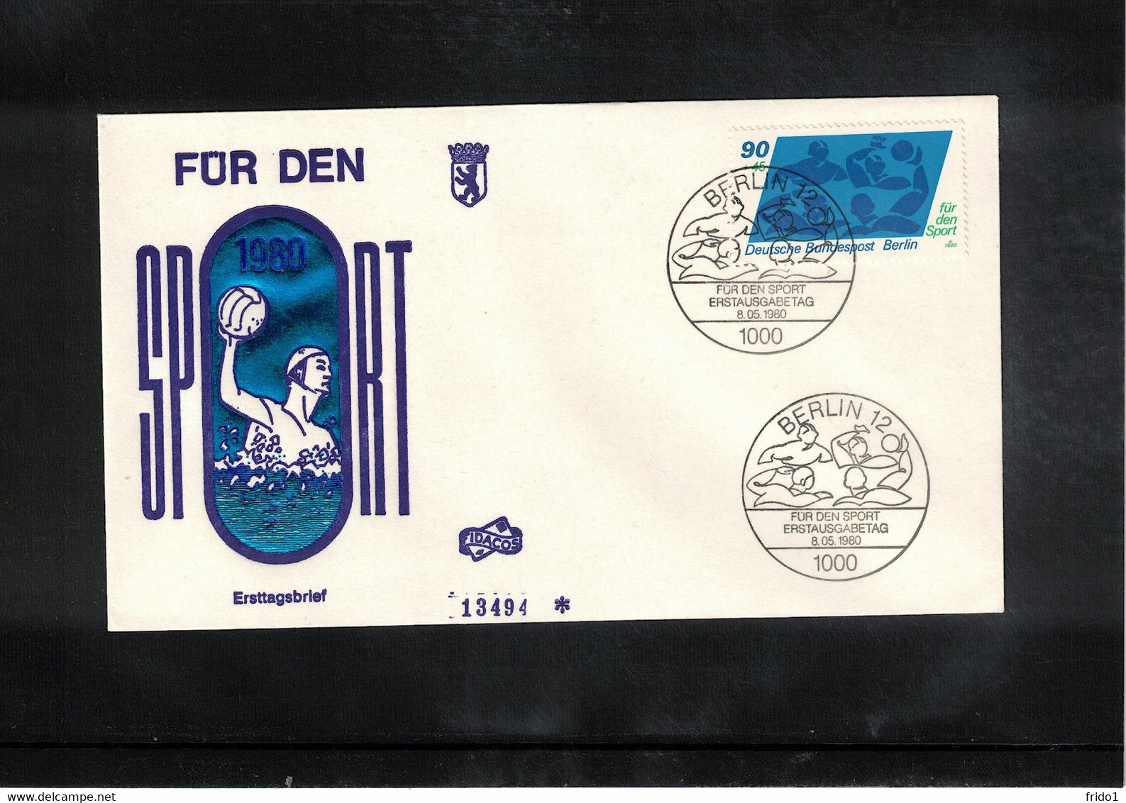 Germany / Deutschland Berlin 1980 Sports - Waterpolo FDC - Wasserball