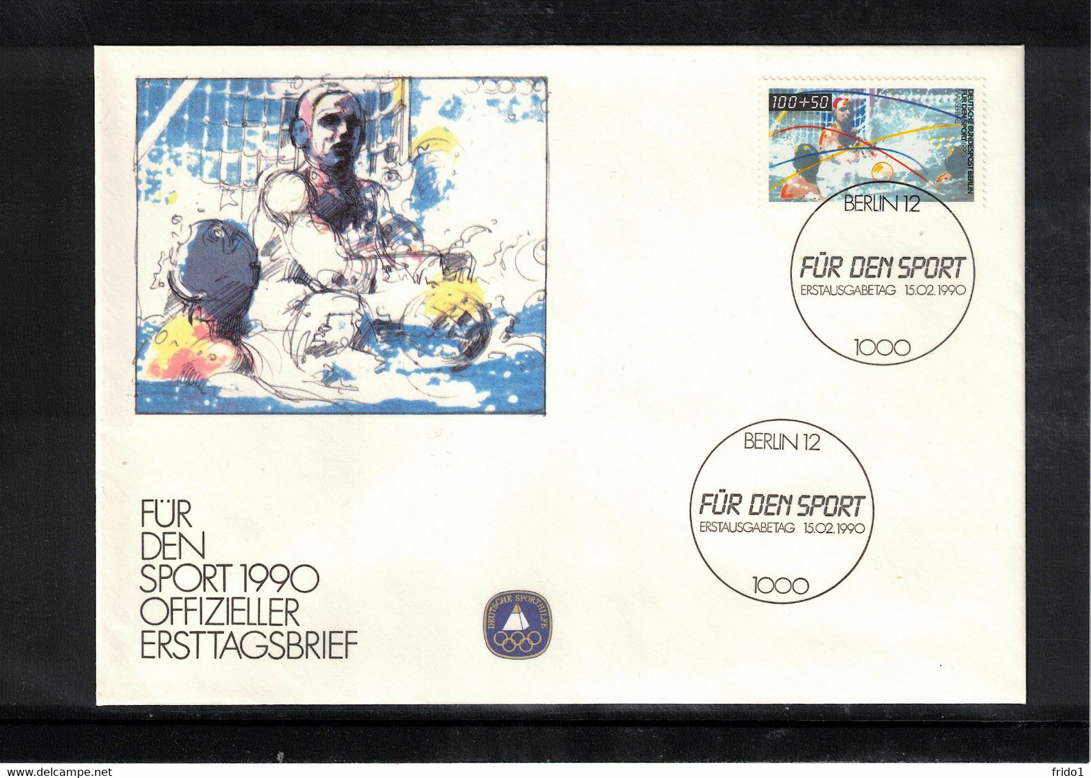 Germany / Deutschland Berlin 1990 Sports - Waterpolo FDC - Wasserball