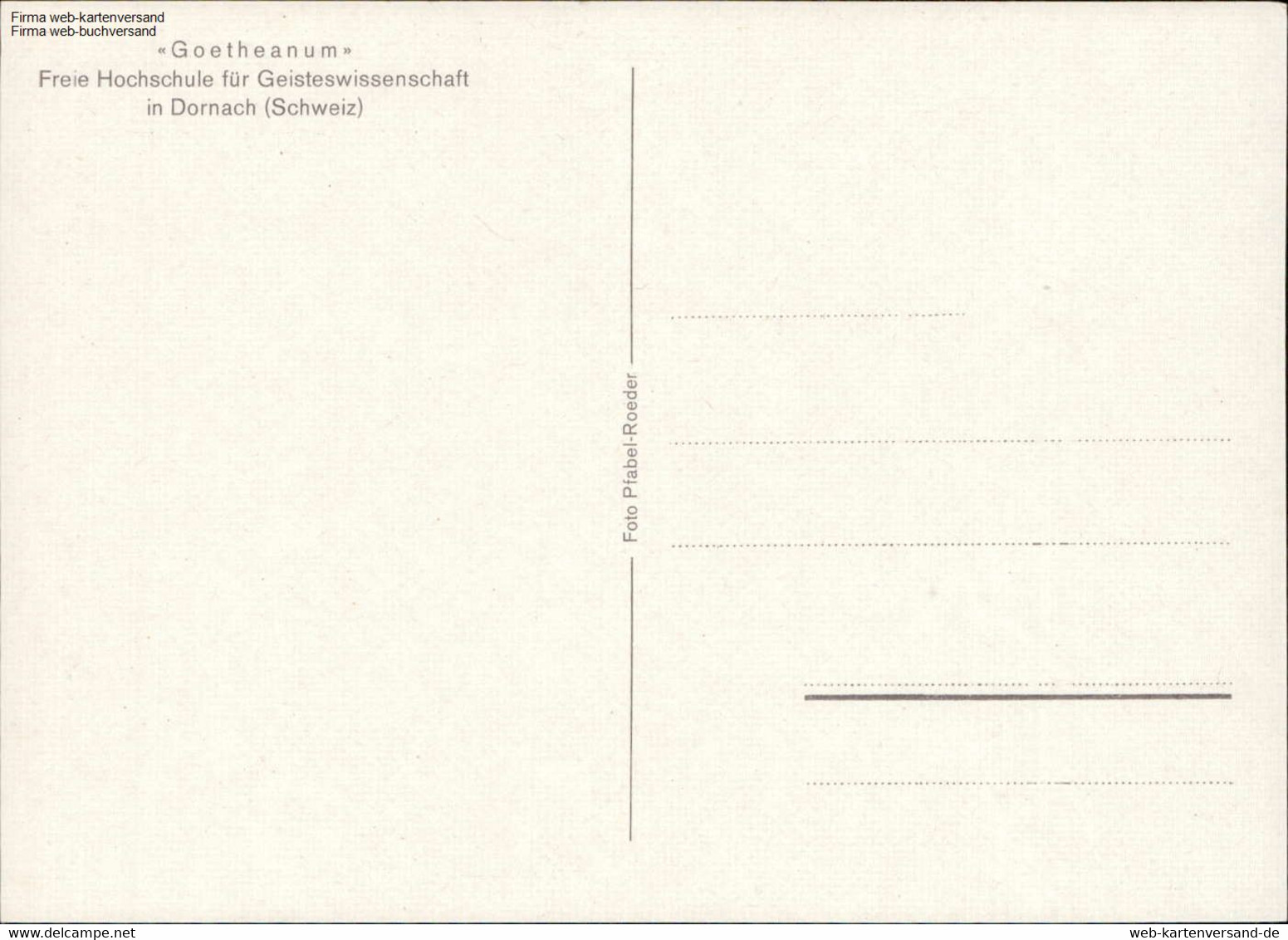 1052267 Goetheanum, Freie Hochschule Für Geisteswissenschaft In Dornach - Dornach
