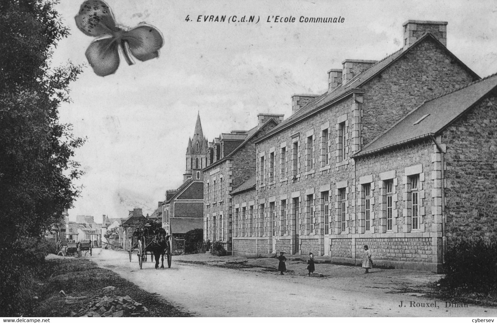 EVRAN - L'Ecole Communale - Attelage - Enfants - Evran