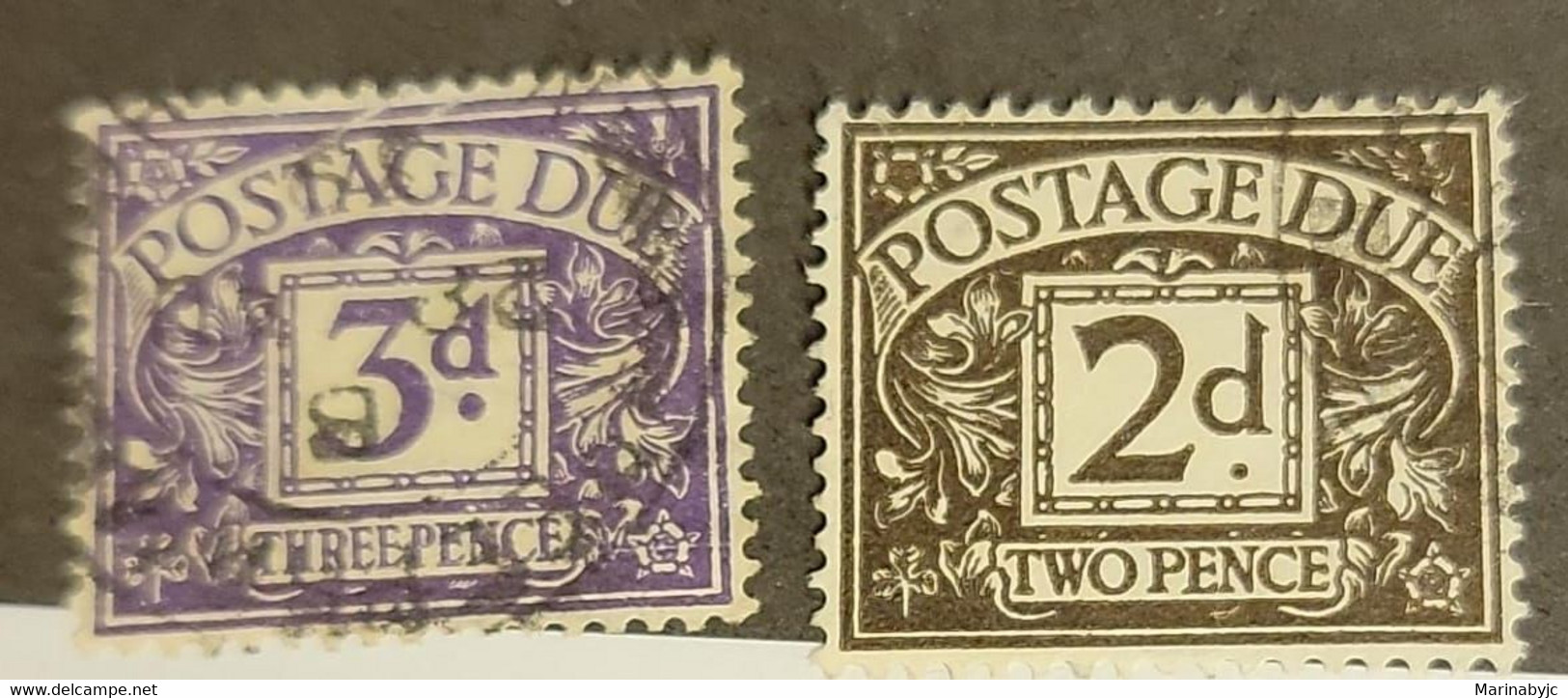 P) 1914 CIRCA GREAT BRITAIN, KING GEORGE V, POSTAGE DEUS, SET X2 MINT, USED - Unclassified
