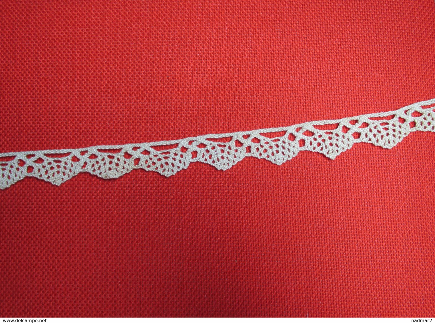 Dentelle Ancienne En Lin écru  7.50 M  Largeur 2 Cm N°13 Galon Bordure Couture Mercerie - Laces & Cloth