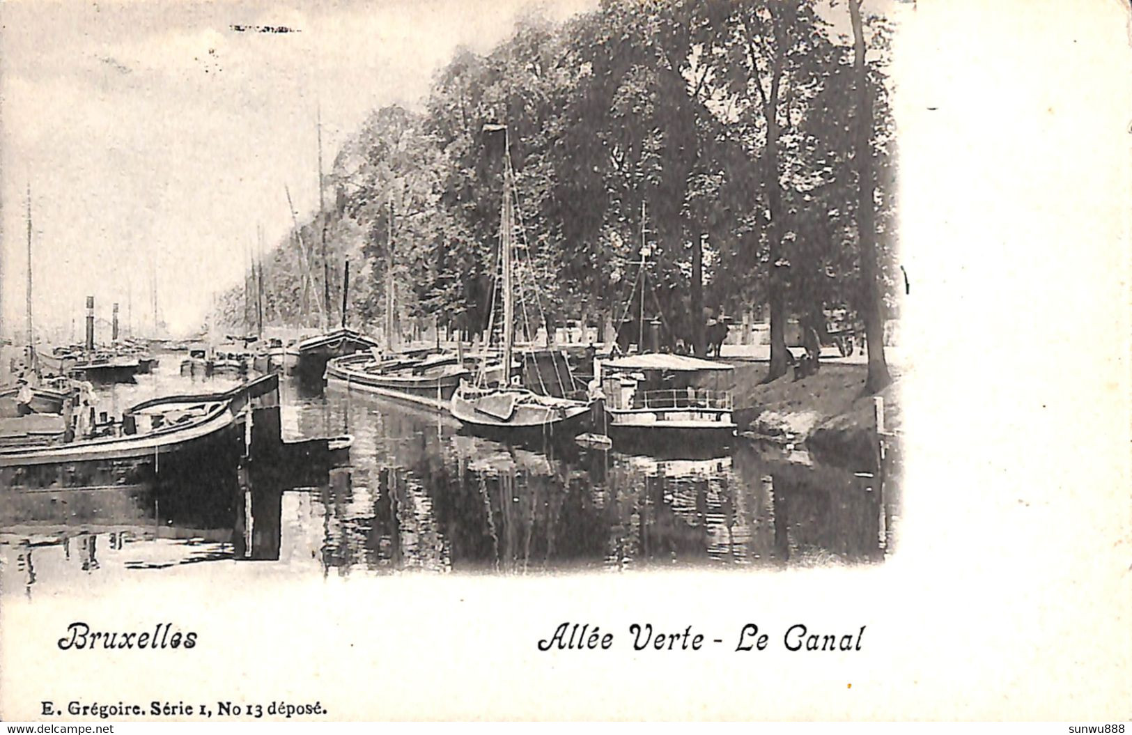 Bruxelles - Allée Verte - Le Canal (E. Grégoire) - Transport (sea) - Harbour