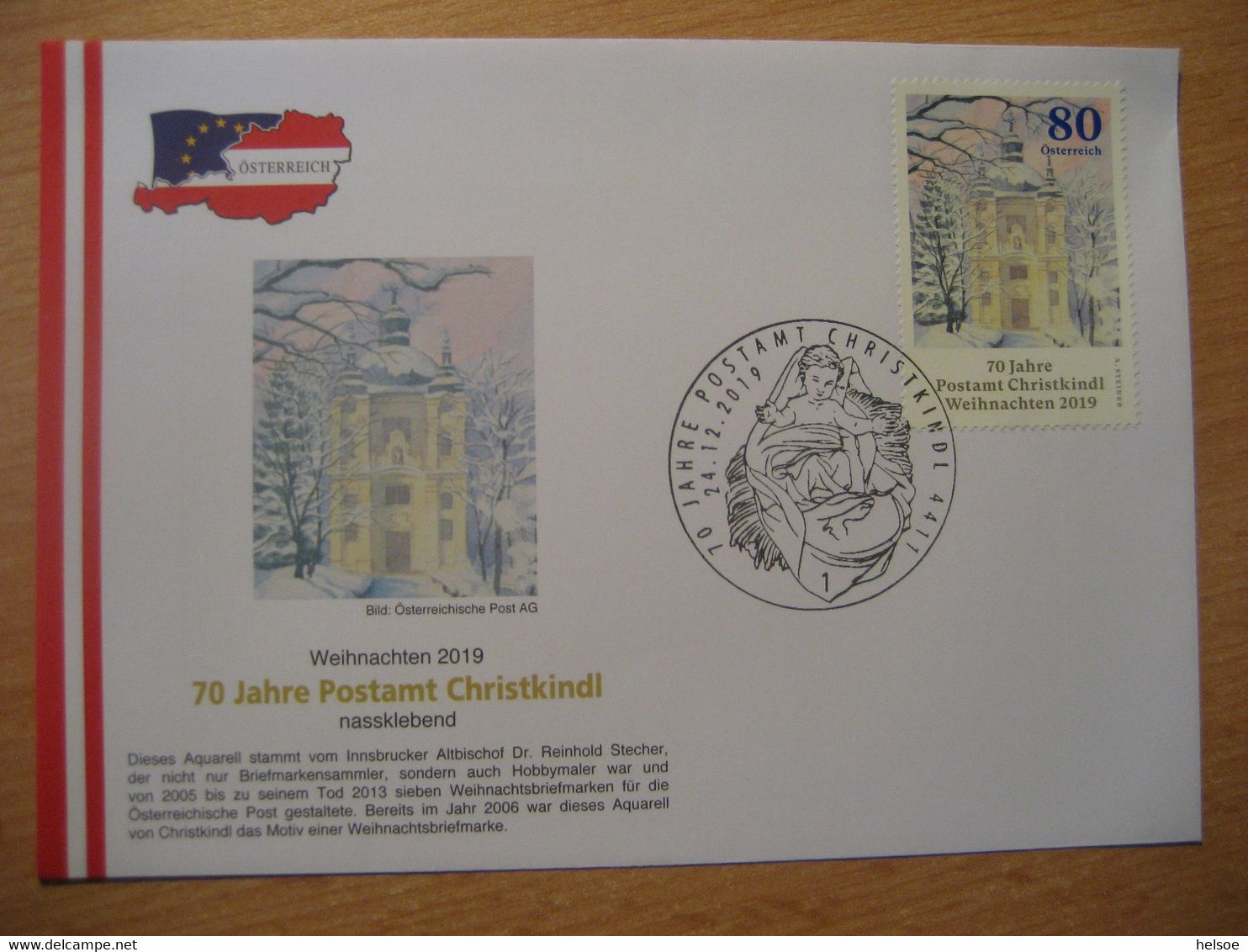 Osterreich- Christkindl 24.12.2019 Sonderstempel Auf Sonderkuvert - Covers & Documents