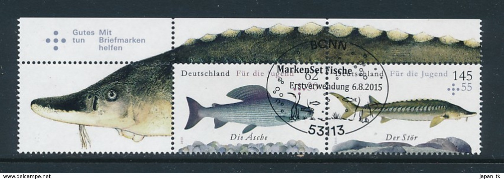 GERMANY Mi. Nr. 3169,3171  Jugend: Süßwasserfische - Aus MH 100 - ESST Bonn  - Used - Gebraucht