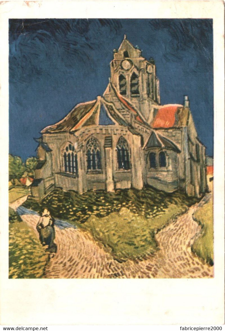 CPSM 75 Paris - Musée Du Louvre Puis Orsay. L'Eglise D'Auvers-s/Oise De Vincent VAN GOGH, Pub Loterie Nationale AY10 - Musées