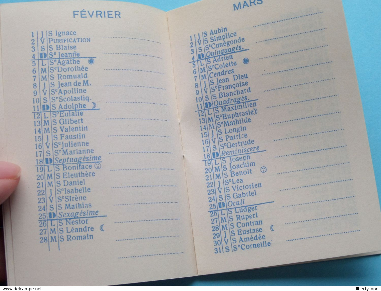1962 Agenda Miniature > Publi BISTER Moutarde Dijon ( Zie / Voir Photo ) ! - Petit Format : 1961-70