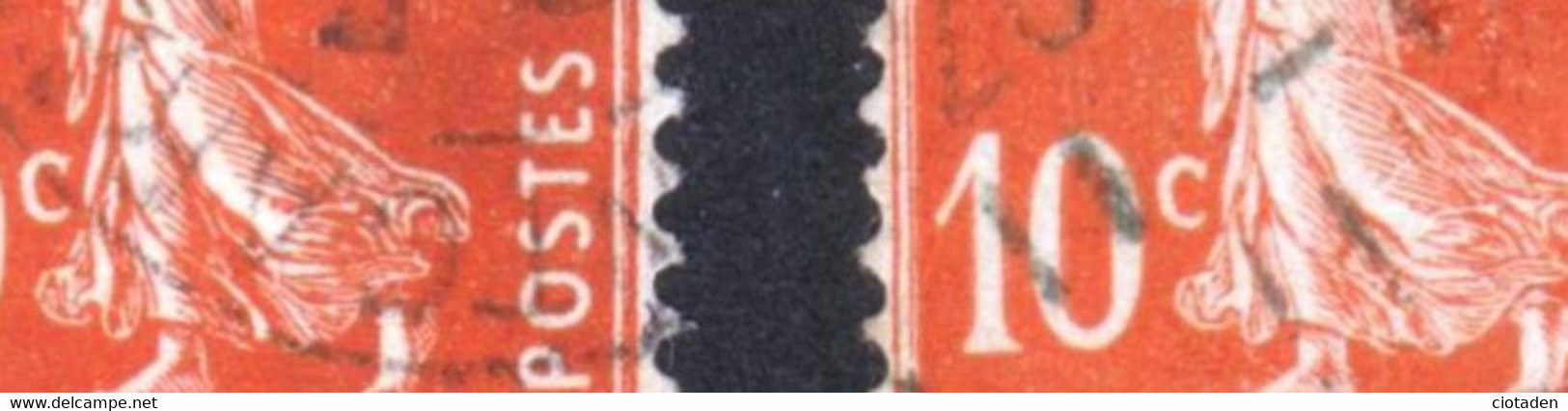 Semeuse - 10c Rouge - YT 134 Variété - Used Stamps