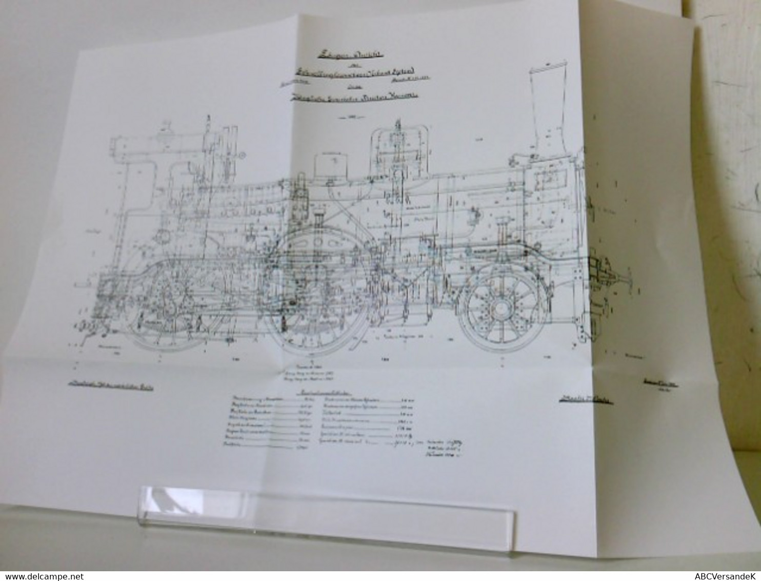 1 B Lokomotive Für Die Hannoversche Bahn - Längen-Ansicht Der Schnellzuglocomotive (Terbund System) Für Die Kö - Verkehr