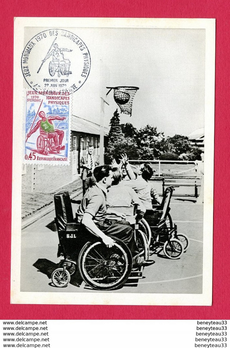 CP (Réf : Z945) "SPORT HANDISPORT"   Handicapés Physiques Jeux Mondiaux 1970 - Handisport