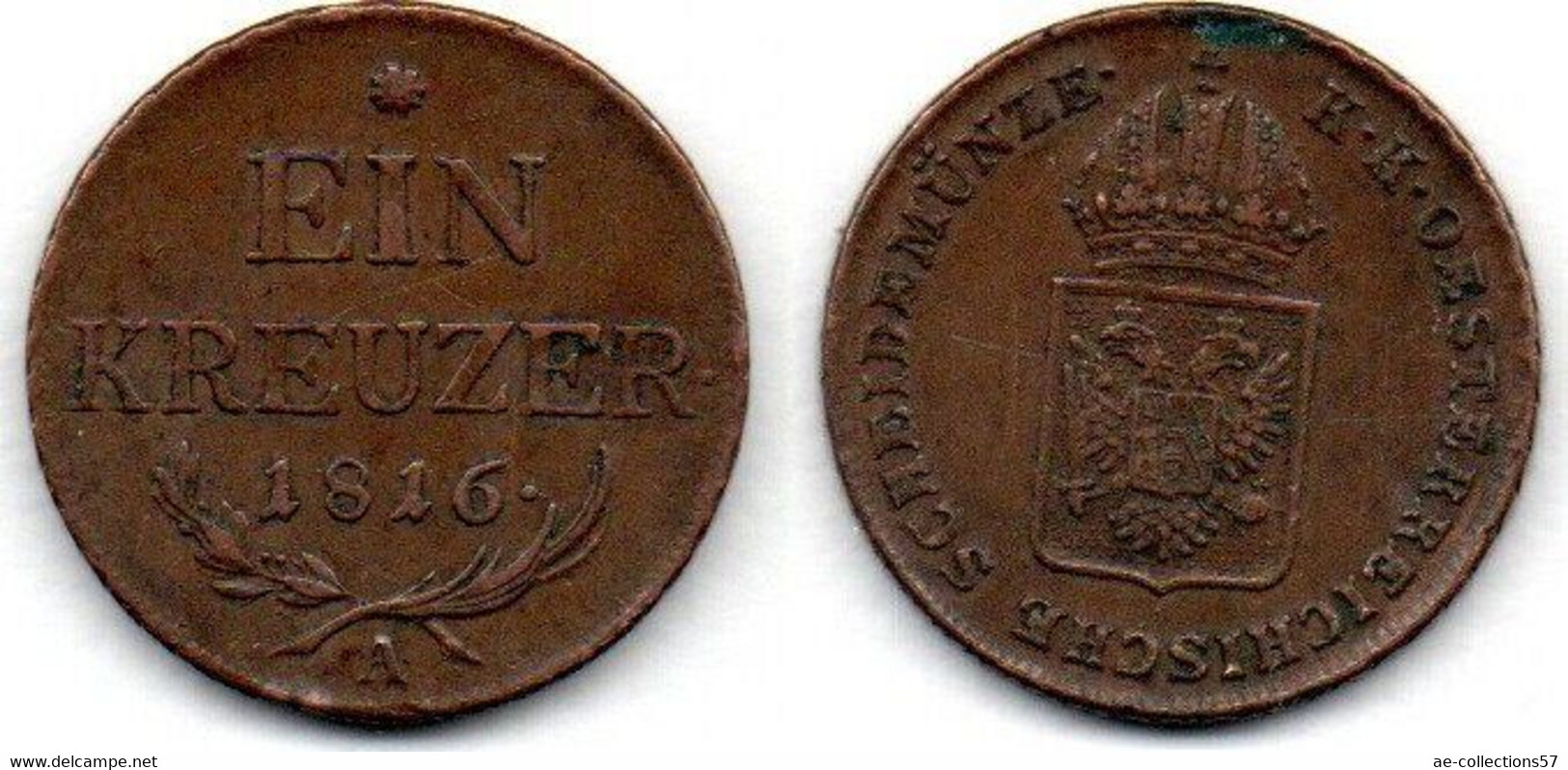 Autriche - Ein Kreuzer 1816 A TTB - Oesterreich