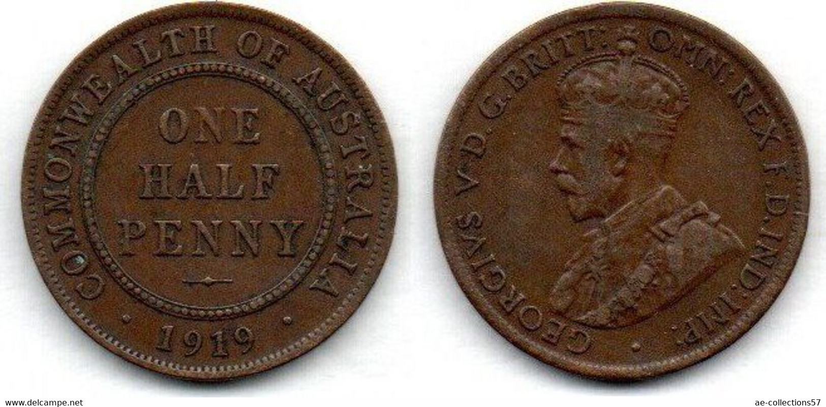 Australie - 1/2 Penny 1919 TB+ - 1913-24 Commonwealth Of Australia