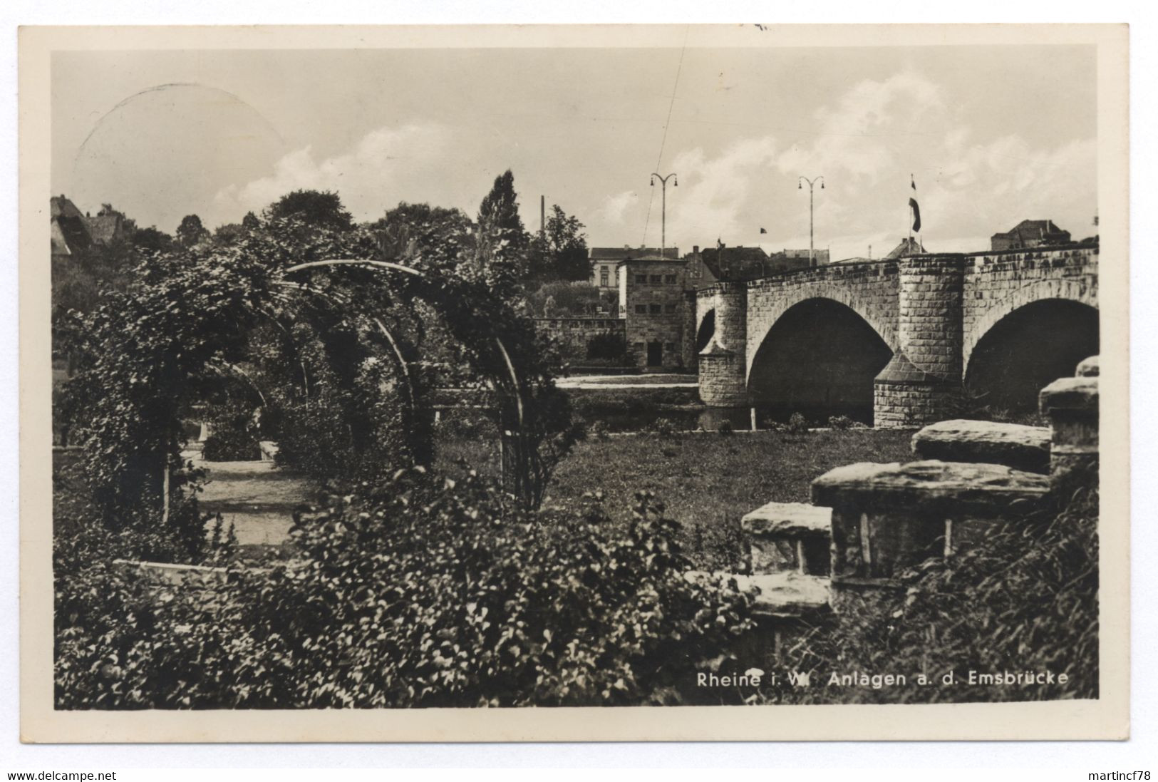 4440 Rheine I. W. Anlagen A. D. Emsbrücke 1939 - Rheine