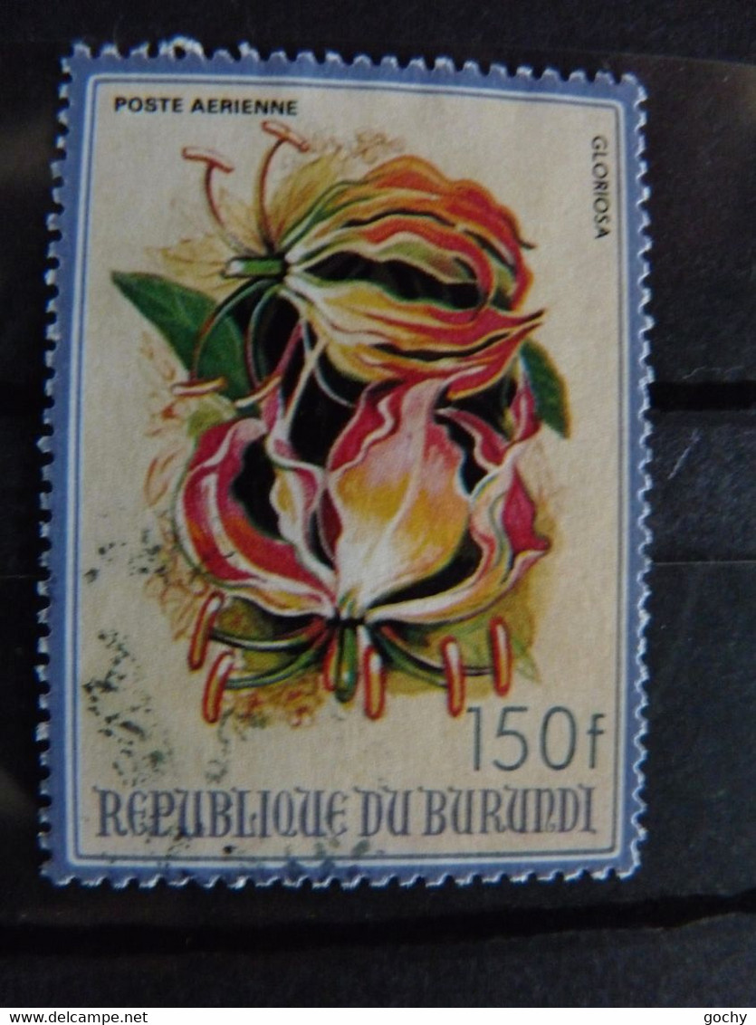 BURUNDI : 1986 :   PA558-cu    Obli     Cat.??€    Chiffre Valeur Gris/ Bleu Au Lieu De Noir - Used Stamps