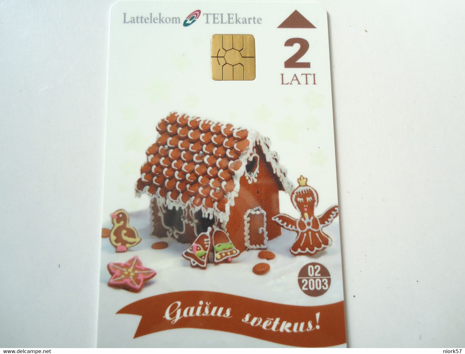 LATVIA USED CARD CHRISTMAS - Letonia