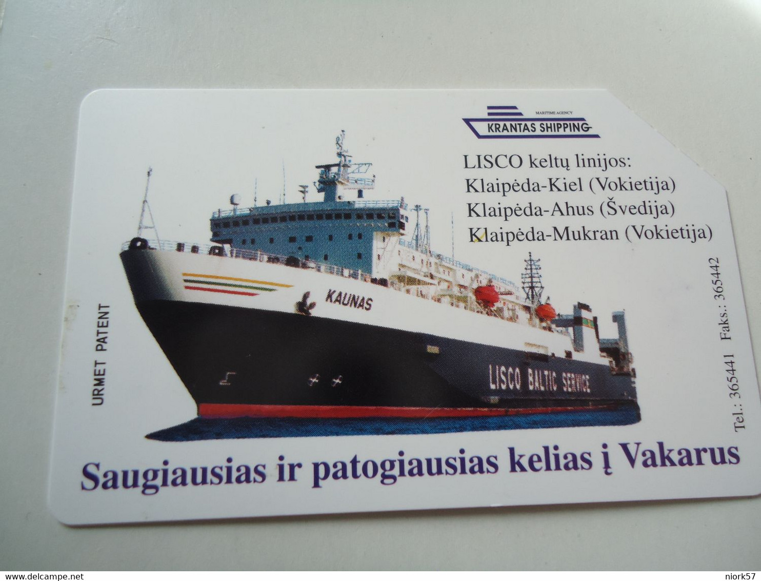 LITHUANIA  USED CARDS URMET  SHIPS BOATS - Boten