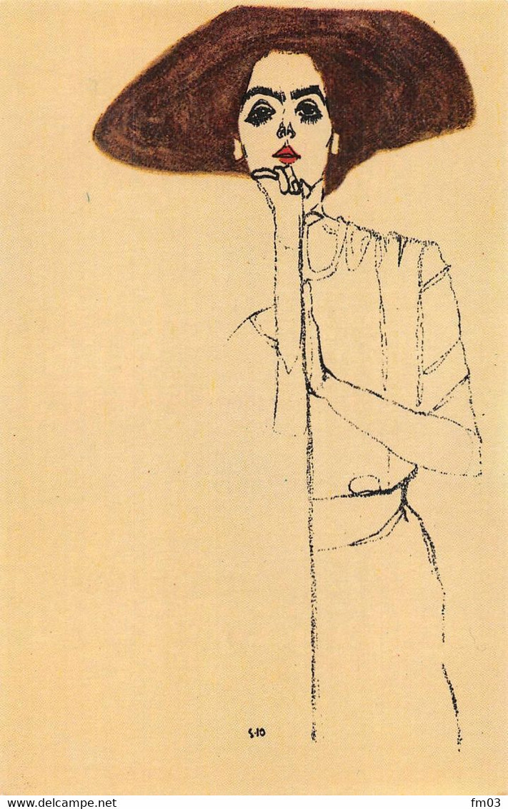 Egon Schiele Réédition Neudin Adeca 169 Femme Wiener Werkstätte WW - Schiele