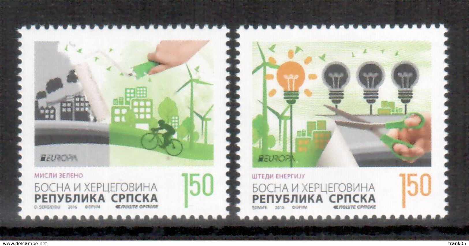 Bosnien-Herzegowina (serbisch) / Bosnia-Herzegowina (serbian Post) / Bosnie-Herzégovine 2016 Satz/set EUROPA ** - 2016