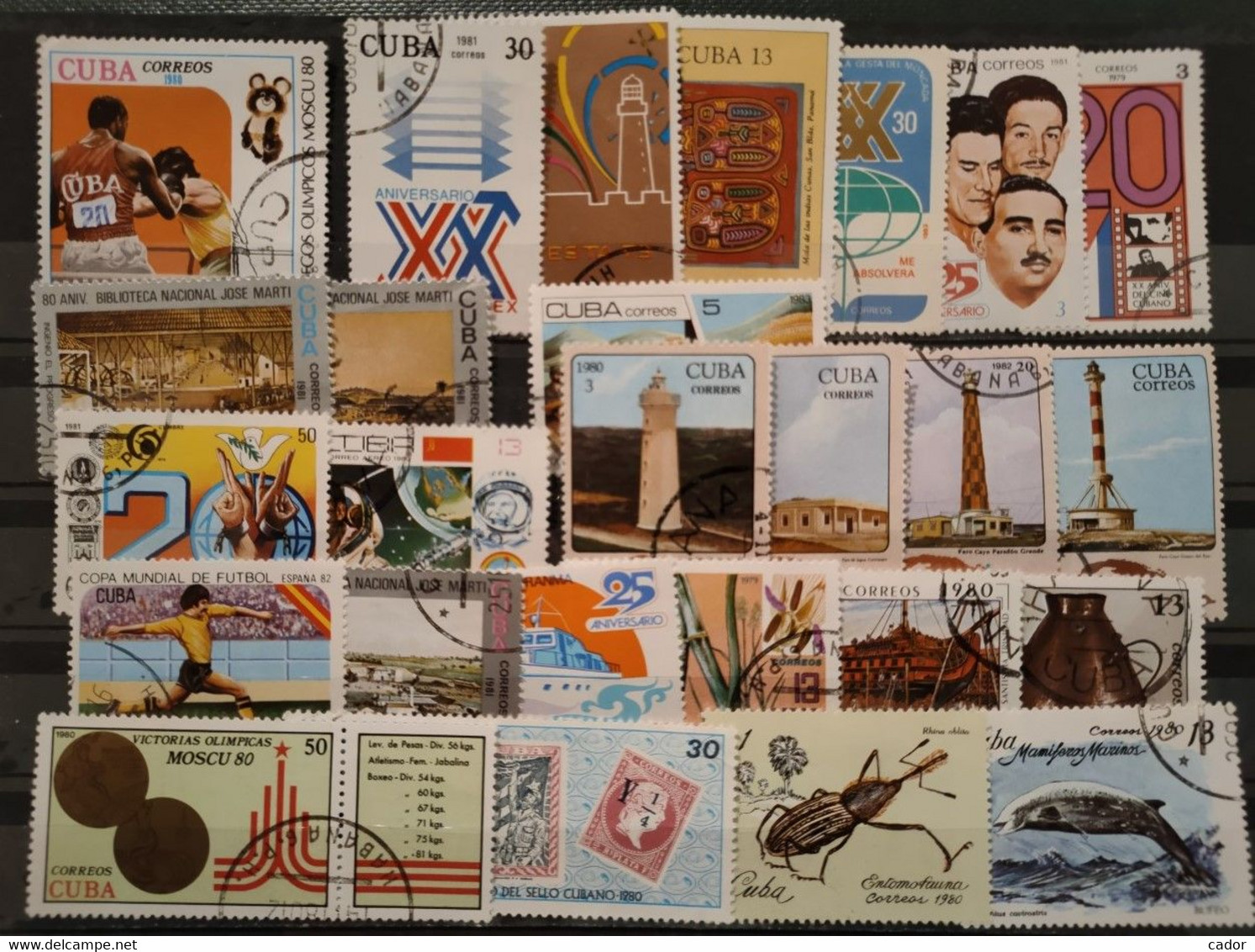 CUBA - 1979/1983 Lot De 54 Valeurs Oblitérées (voir Scan) - Collections, Lots & Séries