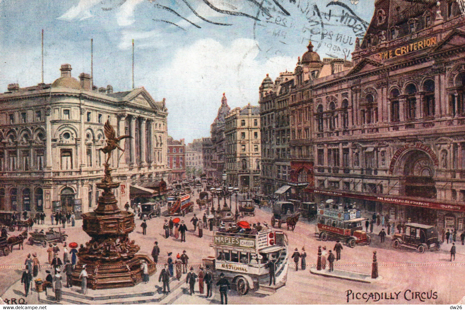 Illustration - London, Piccadilly Circus - Original Colour By A.R. Quinton - Piccadilly Circus