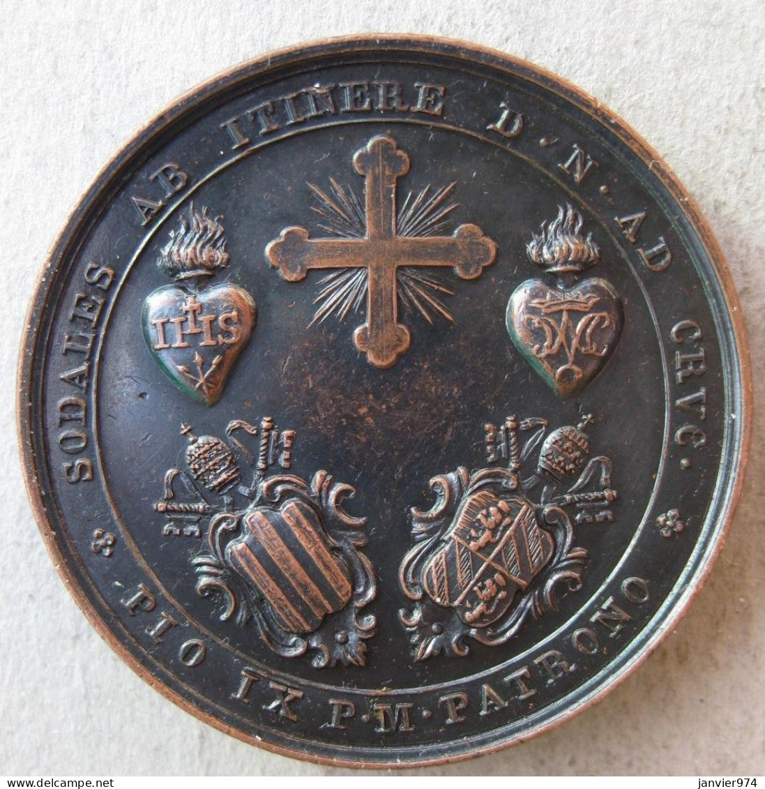 Medaglia Via Crucis Al Colosseo Roma 1851 Pio IX / Pie IX , Par Zaccagnini - Royal/Of Nobility