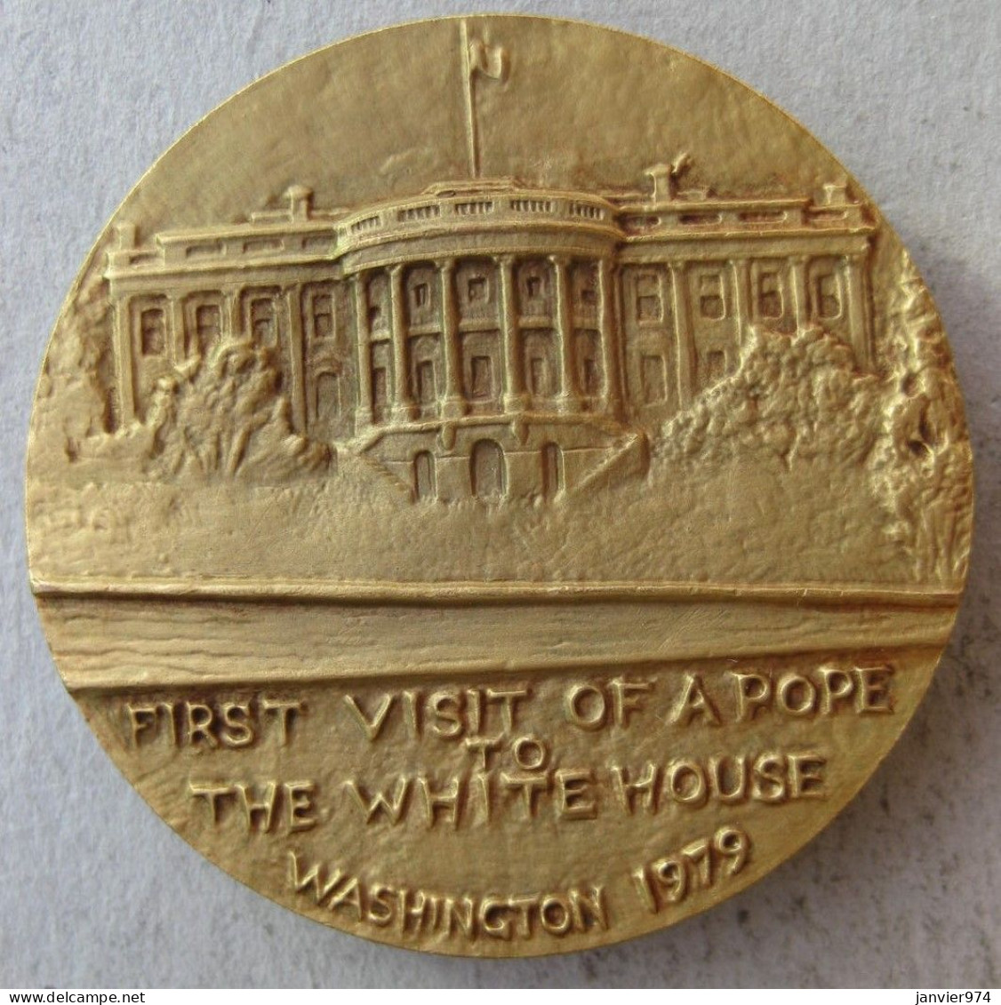 Médaille Jean Paul II ,1er Visite à La Maison Blanche Washington 1979 , Par Calico - Monarchia/ Nobiltà