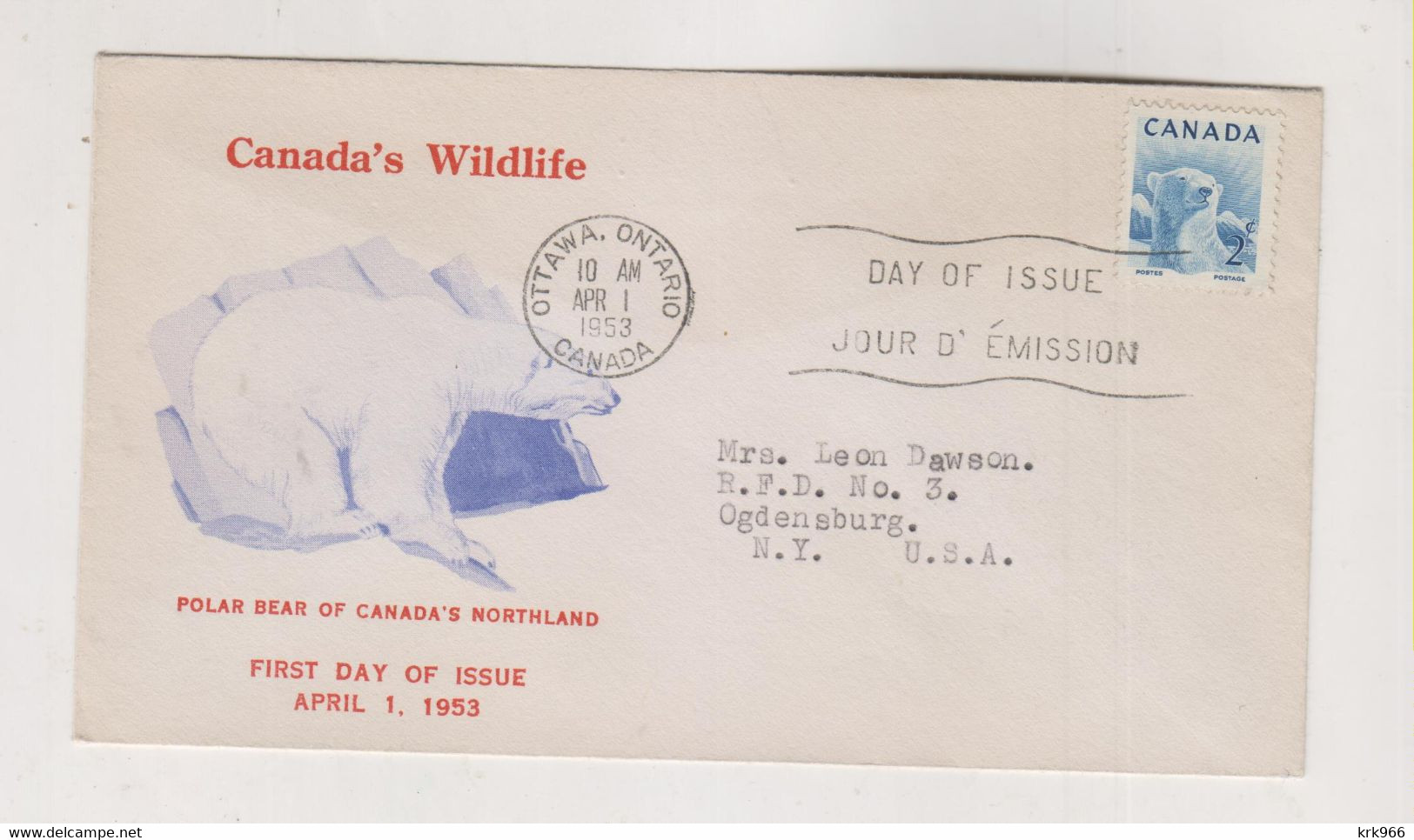 CANADA 1953  FDC Cover To Unted States - Storia Postale