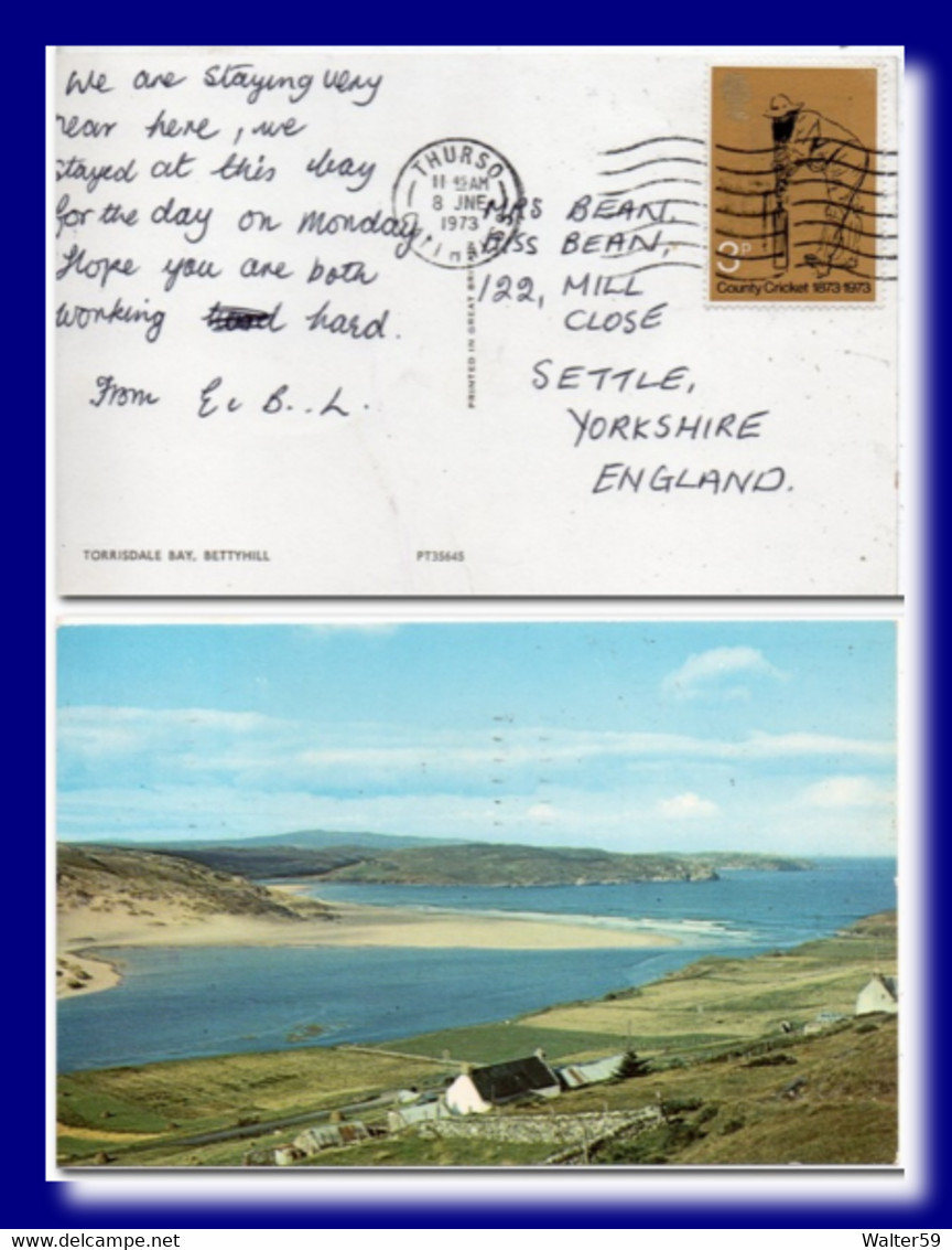 1973 UK Great Britain Postcard Bettyhill Torrisdale Bay Sent From Thurso - Sutherland