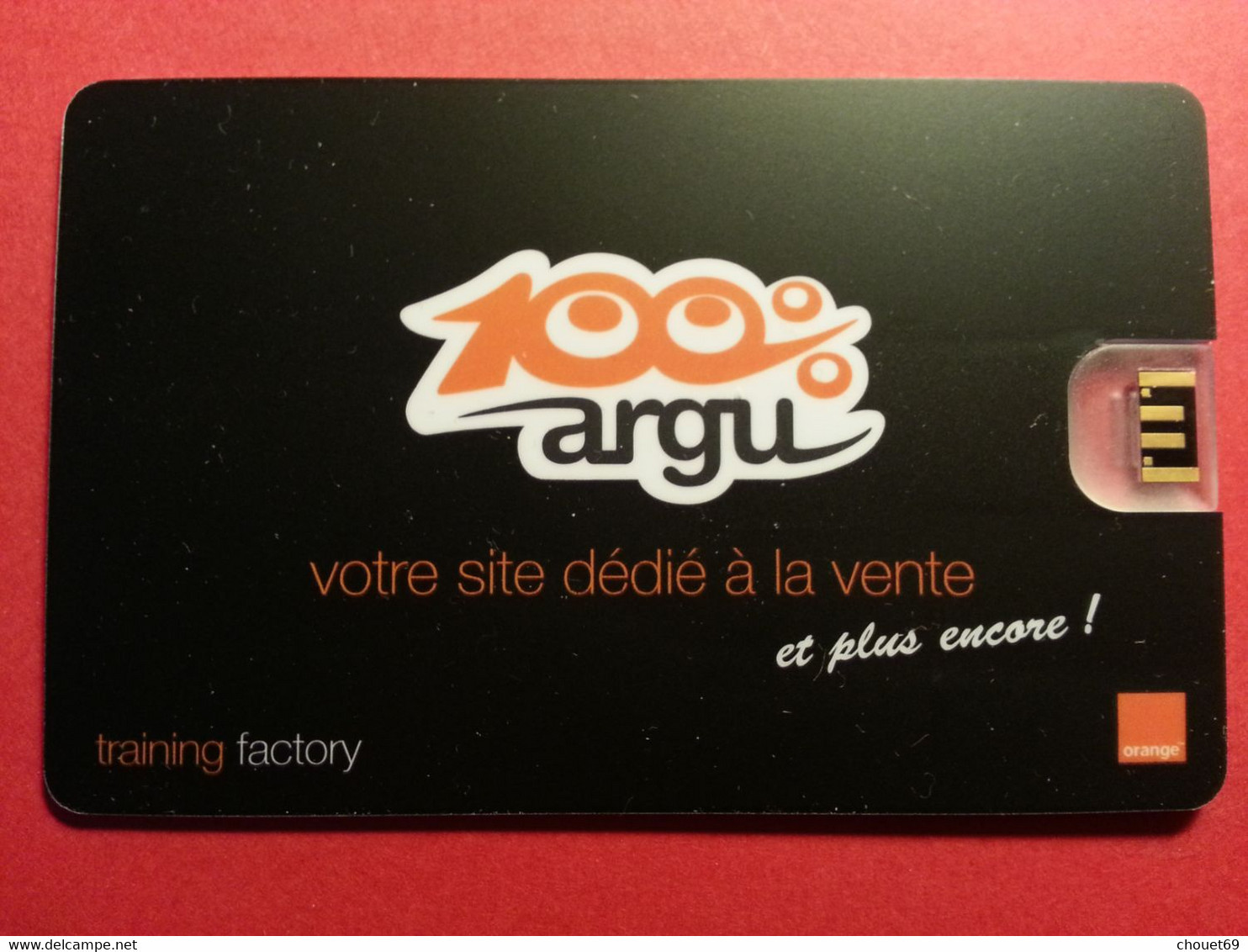 Carte 100% Argu Orange Training Factory Avec Puce Ou Sorte De Clef USB ? (BQ0621 - Origine Inconnue