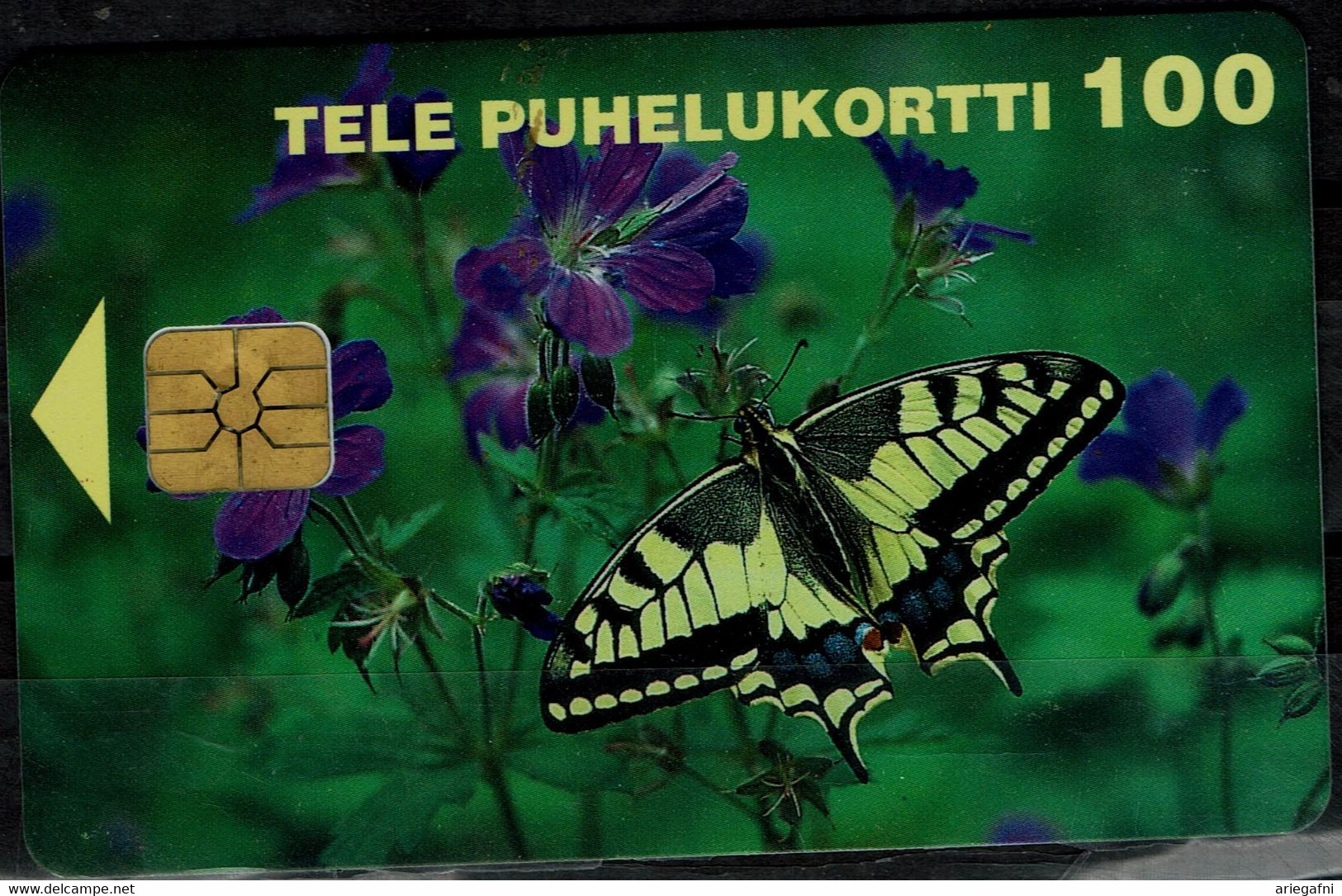 FINLAND 1997 PHONECARD BUTTERFLIES USED VF!! - Vlinders