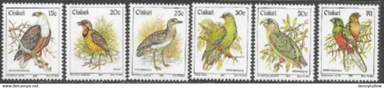 Ciskei   1981   6 Diff Birds MNH To The 1rand   2016 Scott Value $3.95 - Ciskei