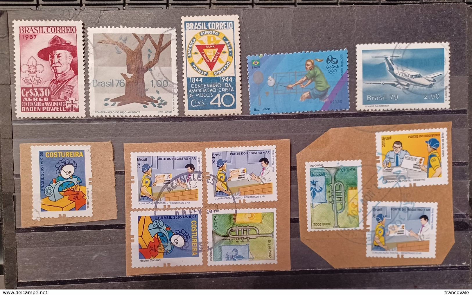 FE022 Brasile Brasil 1944 - 2015 Lot 13 Stamps Various - Verzamelingen & Reeksen