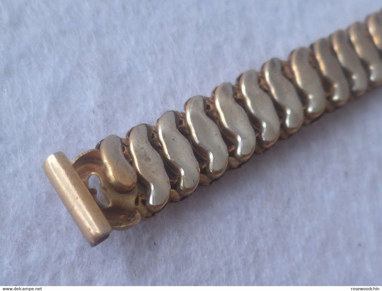 Vintage Gold Tone Expansion Lady Watch Bracelet Band Lug 10/11 Mm (#61) - Montres Gousset