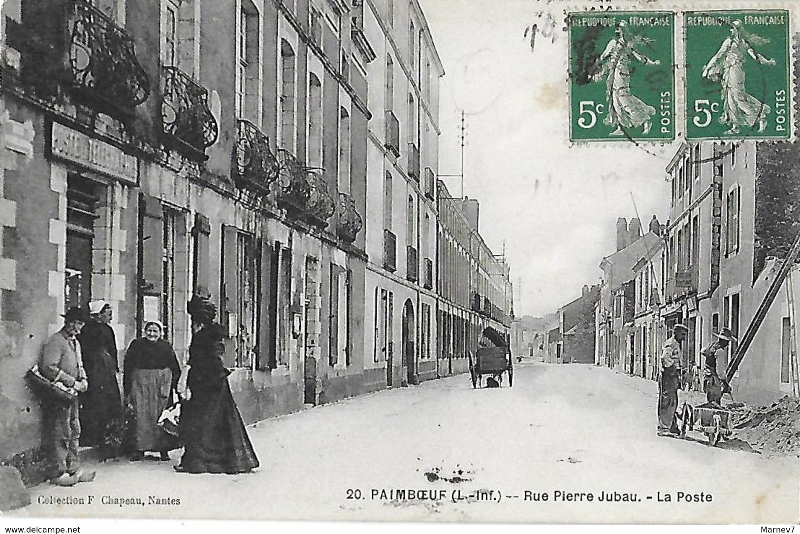 44 Loire Atlantique - CPA - PAIMBOEUF - Rue Pierre Jubau- La Poste - Télégraphe - - Paimboeuf
