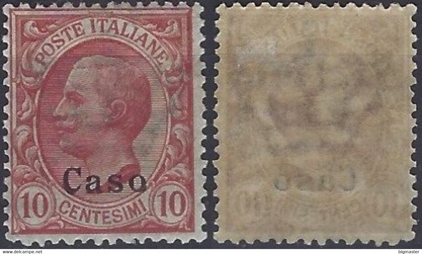 1912 Regno D'Italia IG 1912 IT-EG CS3 10c  Italy Stamps Overprinted 'Caso' - Ägäis (Caso)