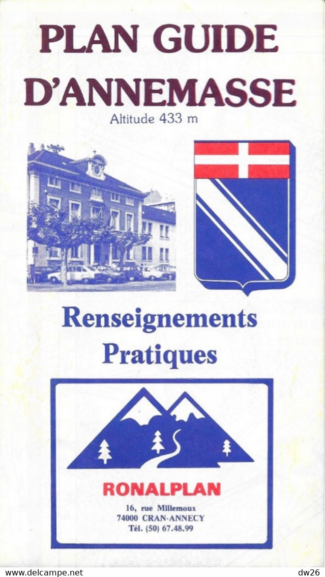 Dépliant Touristique - Plan Guide D'Annemasse (Haute Savoie) Avec Listes Des Rues 1983 - Reiseprospekte