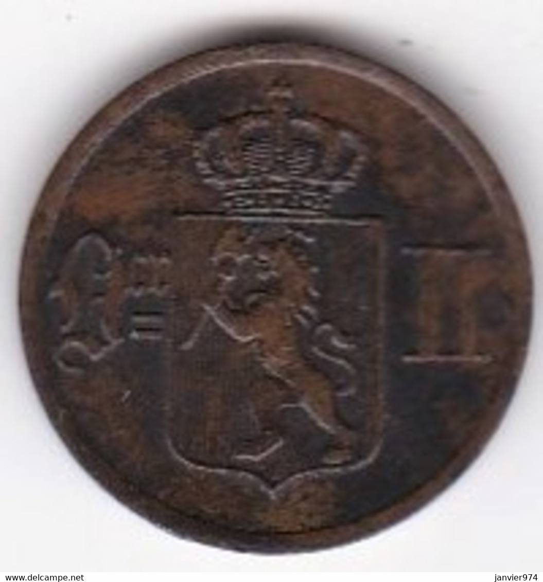 Norvège , 1 Ore 1876 , Oscar II , En Bronze, KM# 352 - Norwegen