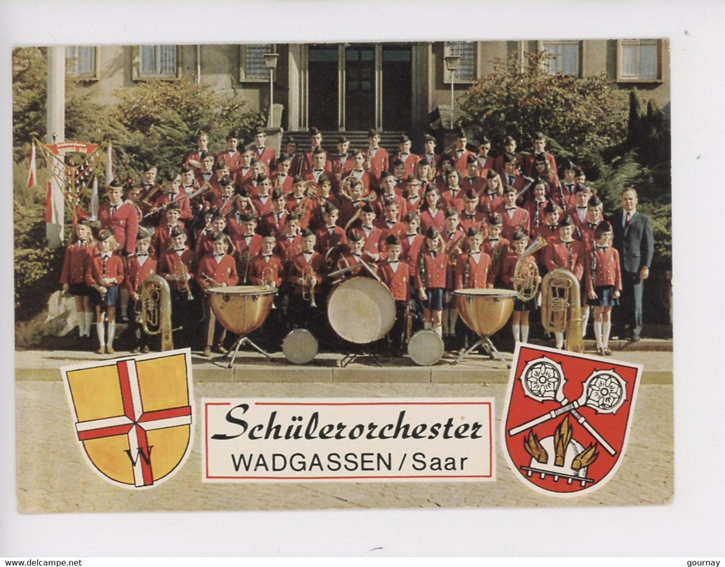 Allemagne : Schülerorchester - Wadgassen/Saar (fanfare, Orchestre Musique Blason) Cp Vierge - Kreis Saarlouis