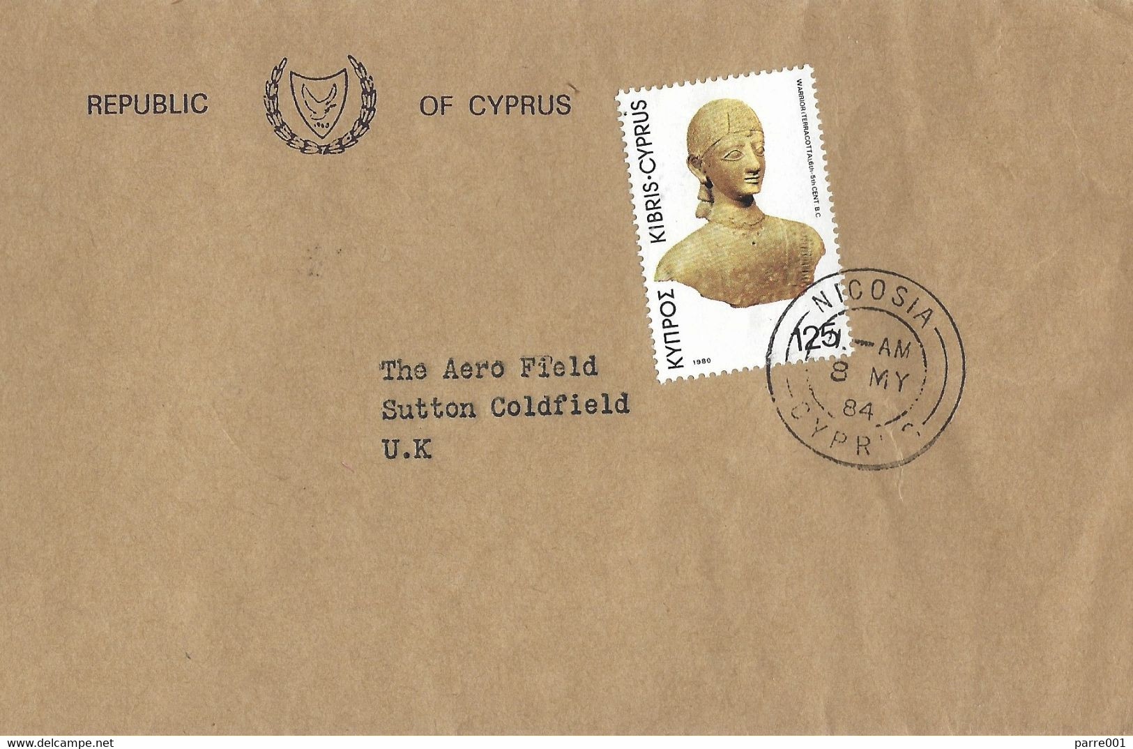 Cyprus 1984 Nicosia Terracotta Warrior Hellenistic Cover - Mitología