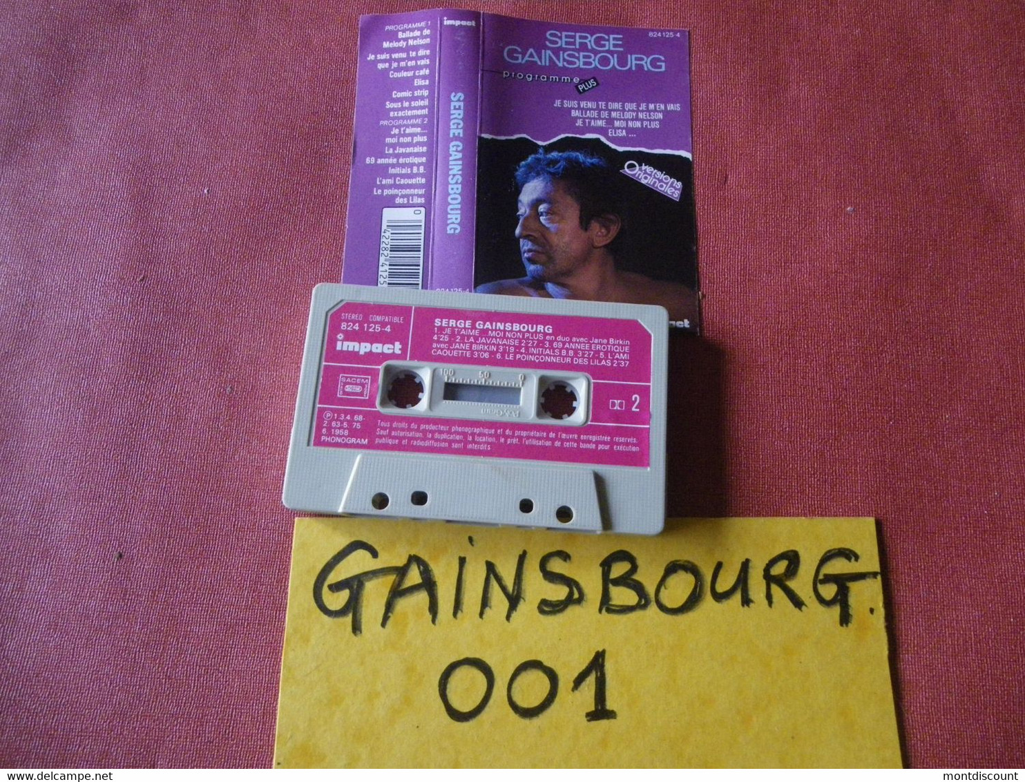 SERGE GAINSBOURG K7 AUDIO VOIR PHOTO...ET REGARDEZ LES AUTRES (PLUSIEURS) (GAINSBOURG 001) - Cassettes Audio