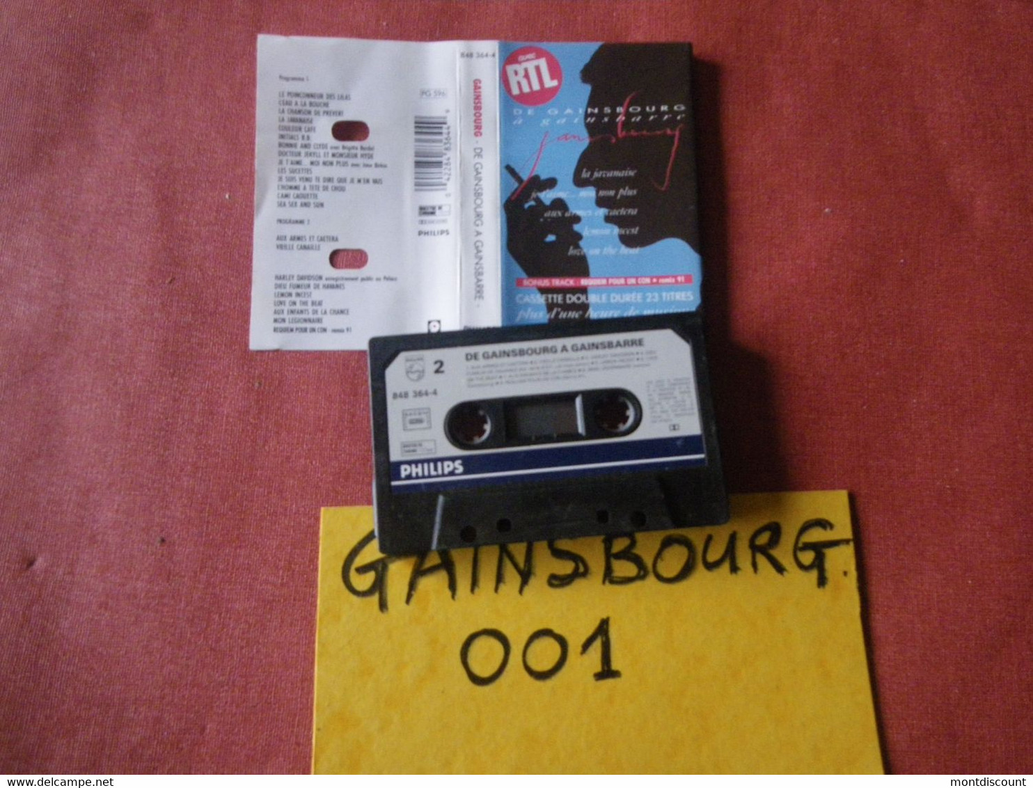 SERGE GAINSBOURG K7 AUDIO VOIR PHOTO...ET REGARDEZ LES AUTRES (PLUSIEURS) (GAINSBOURG 001) - Cassettes Audio