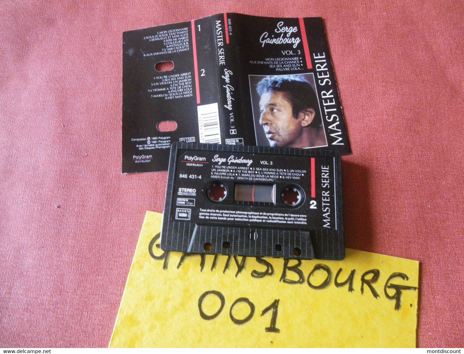 SERGE GAINSBOURG K7 AUDIO VOIR PHOTO...ET REGARDEZ LES AUTRES (PLUSIEURS) (GAINSBOURG 001) - Cassettes Audio