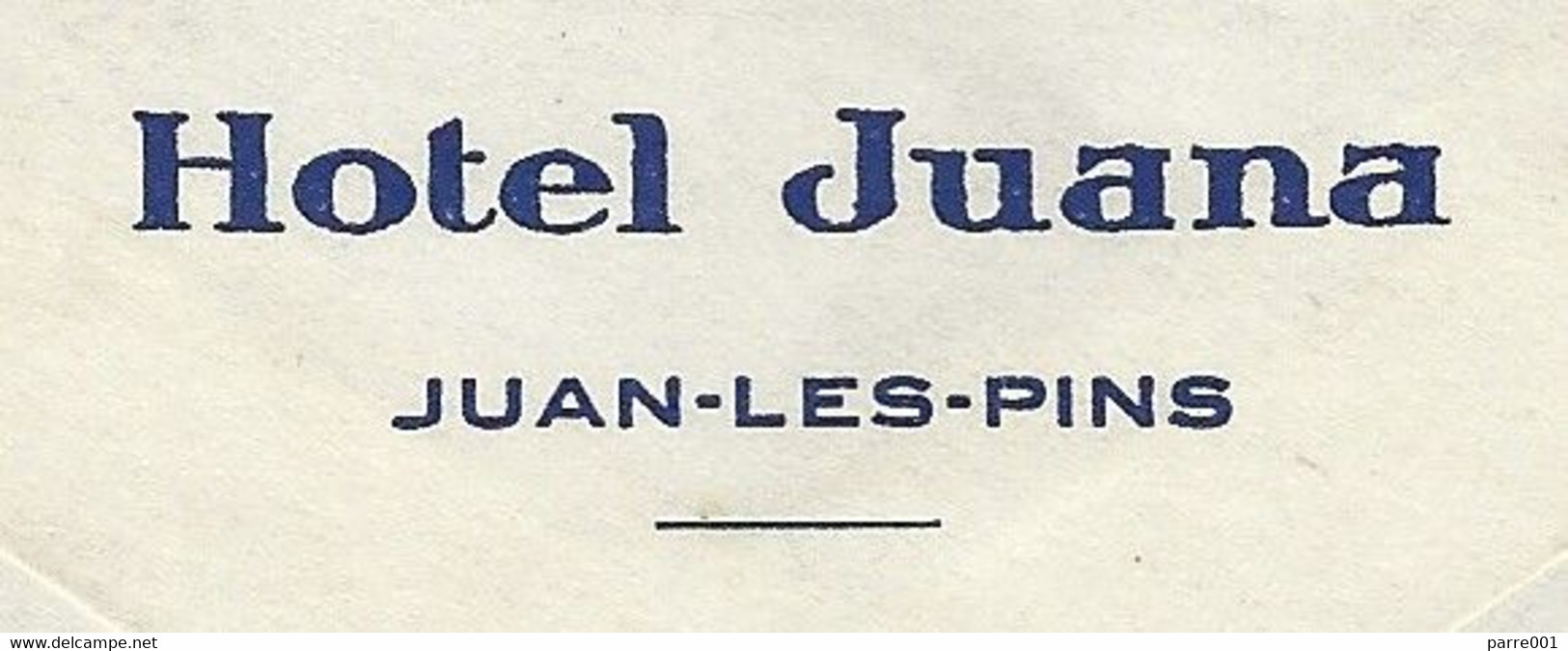 France 1956 Juan Les Pins Hotel Juana Palm Tree Cover - Hotels- Horeca