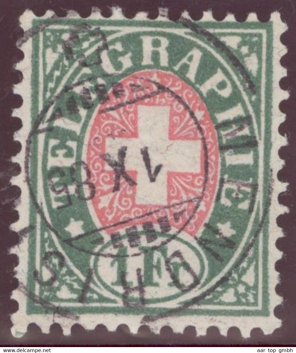 Heimat TI MENDRISIO 1885-10-01 Post-Stempel Auf 1Fr.Telegraphen-Marke Zu#17 - Telegrafo