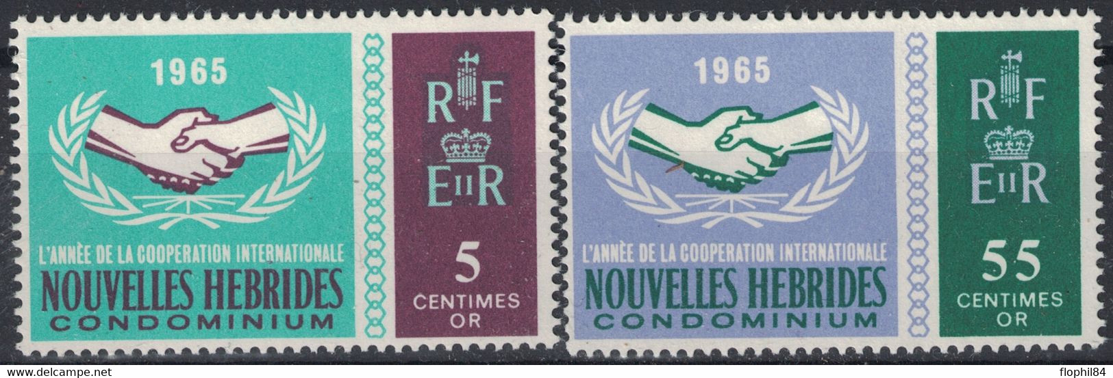 NOUVELLES HEBRIDES CONDOMINIUM - N°223 A 224 - COTE 8€50 - NEUF SANS TRACE DE CHARNIERE. - Nuevos