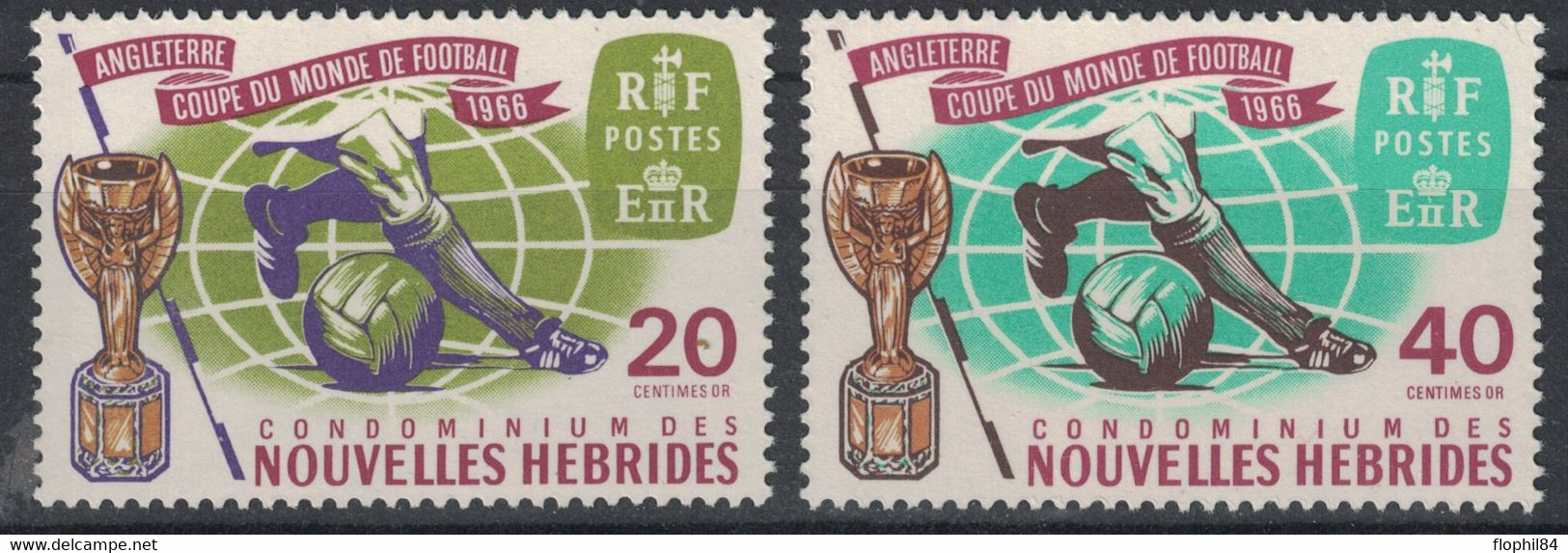 NOUVELLES HEBRIDES CONDOMINIUM - N°235 A 236 - COTE 7€50 - NEUF SANS TRACE DE CHARNIERE. - Unused Stamps