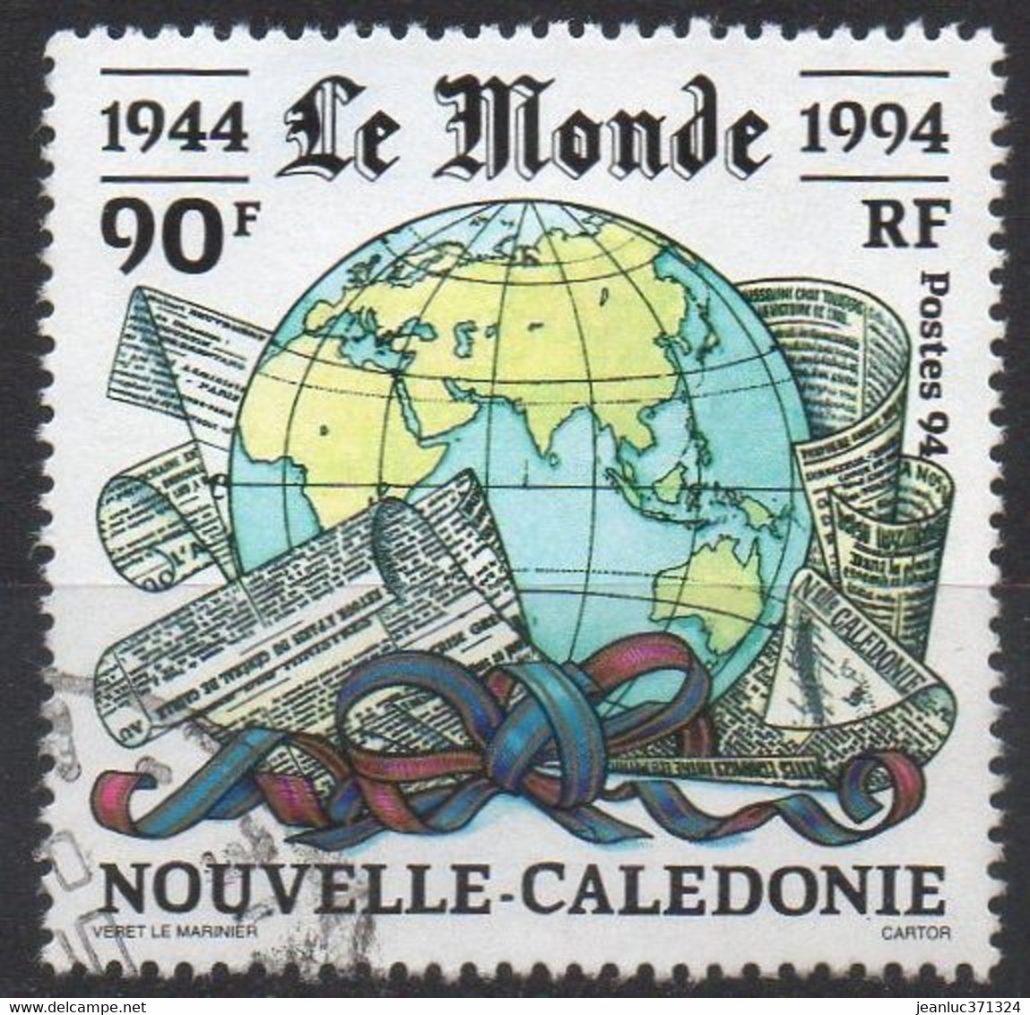 NOUVELLE CALEDONIE N° 674 O Y&T 1994 50e Anniversaire De La Création Du Journal - Gebraucht