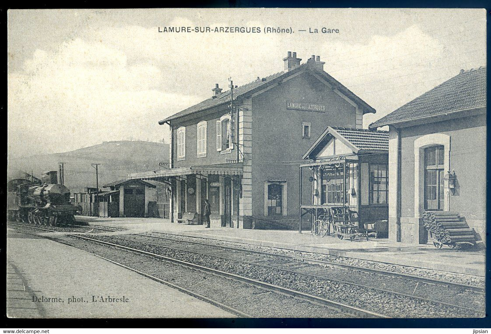 Cpa Du 69  Lamure Sur Arzergues  - Azergues  ---   La Gare JA22-36 - Lamure Sur Azergues