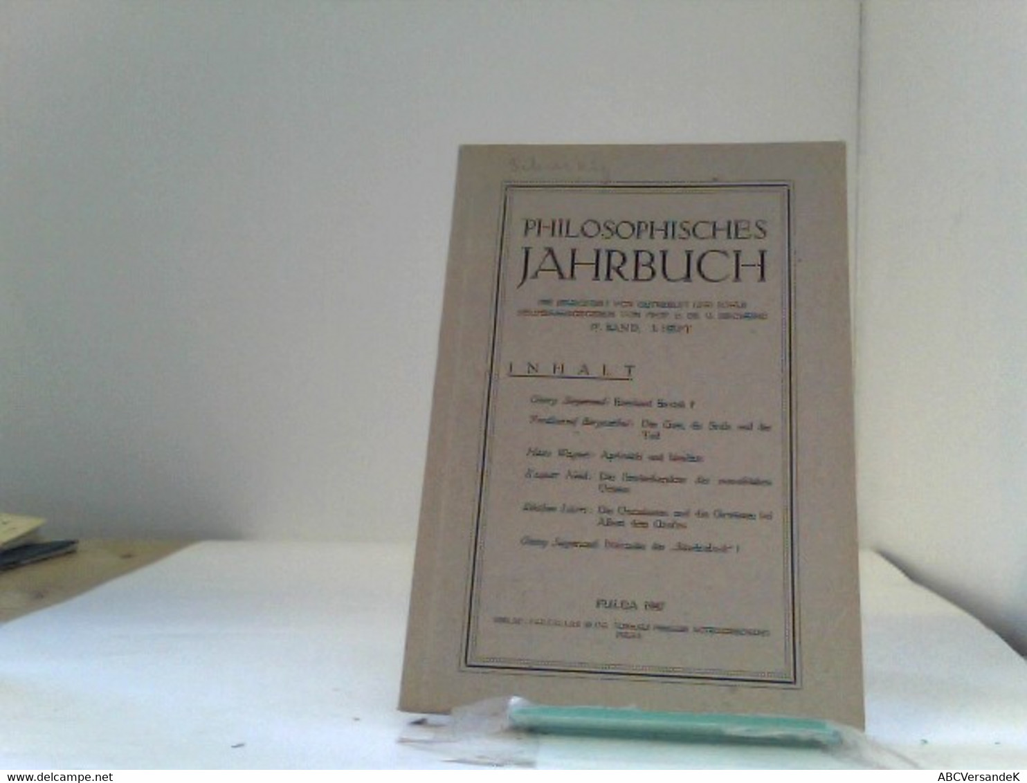 Philosophisches Jahrbuch 57. Band Heft 3 - Philosophie