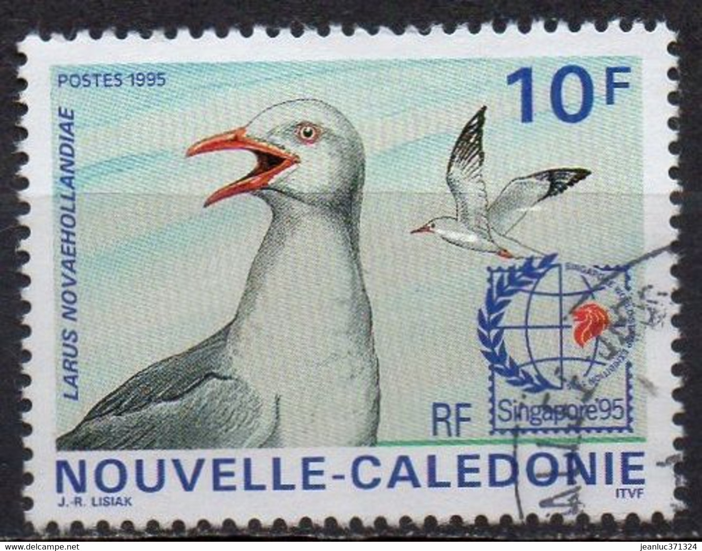 NOUVELLE CALEDONIE N° 694 O Y&T 1995 Singapore 95 Oiseau (Larus Novaehollandiae) - Oblitérés